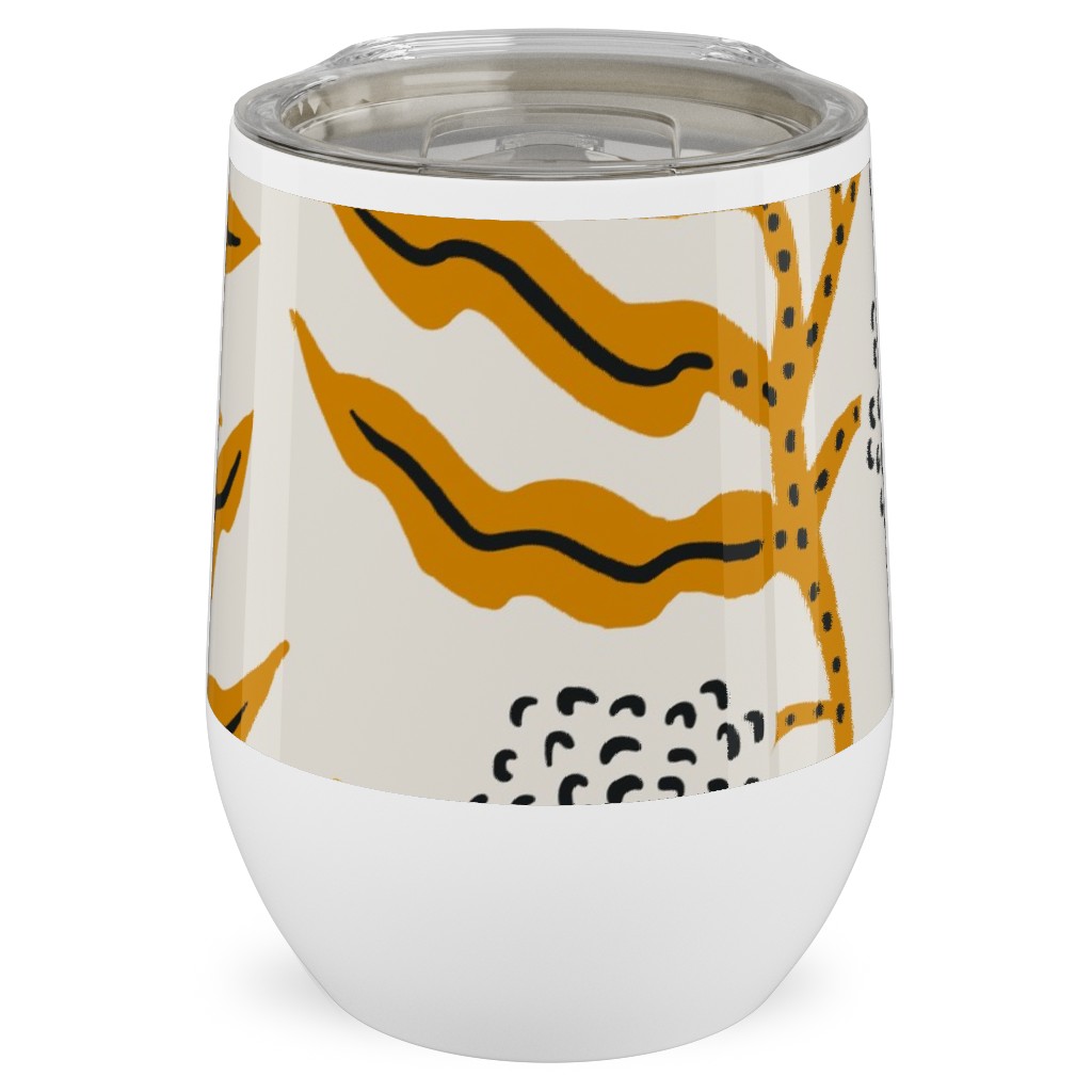 La Ville Vine Stainless Steel Travel Tumbler, 12oz, Yellow