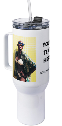 Gallery of Two Text 40oz Tumbler with Handle, 40oz, Multicolor
