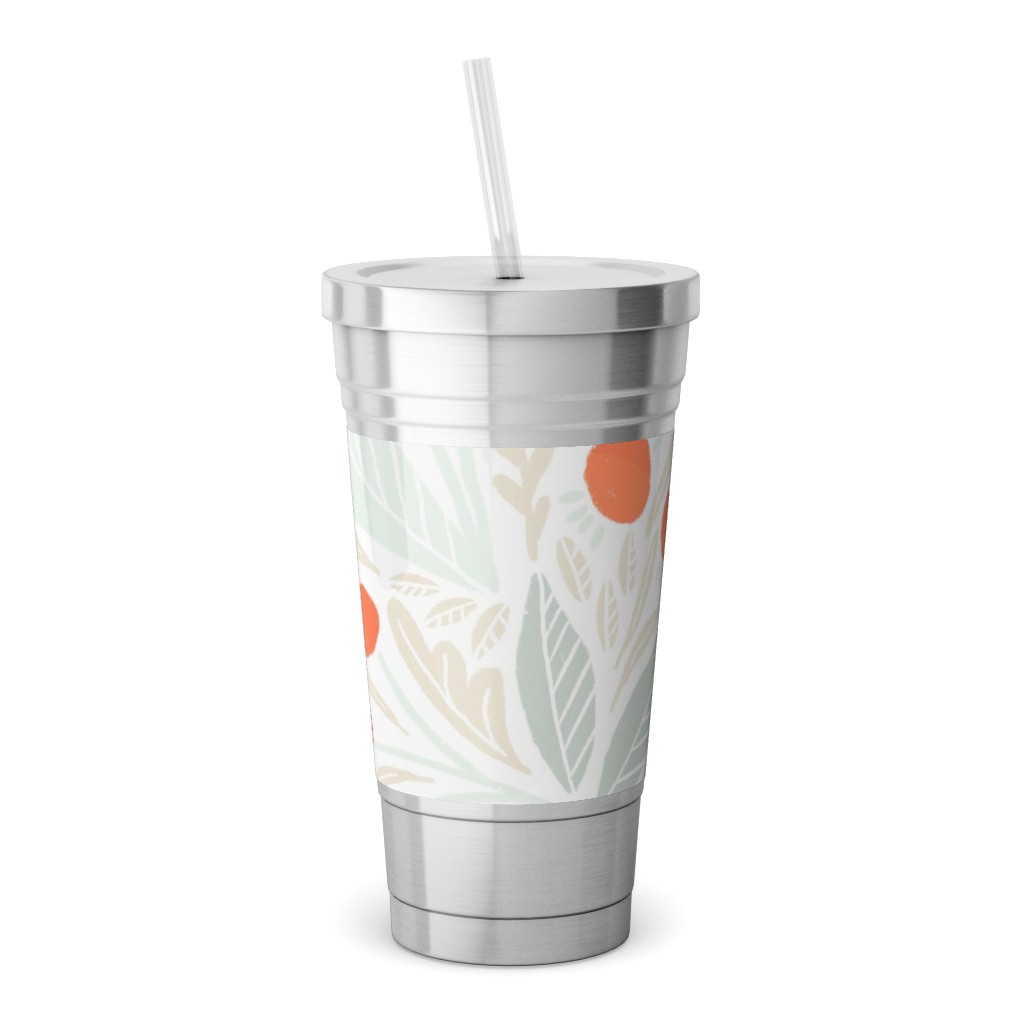 Astrid Stainless Tumbler with Straw, 18oz, Multicolor