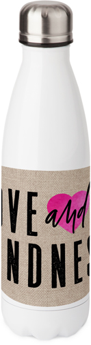 Love and Kindness Stainless Steel Water Bottle, 17oz, Stainless Steel Water Bottle, Multicolor