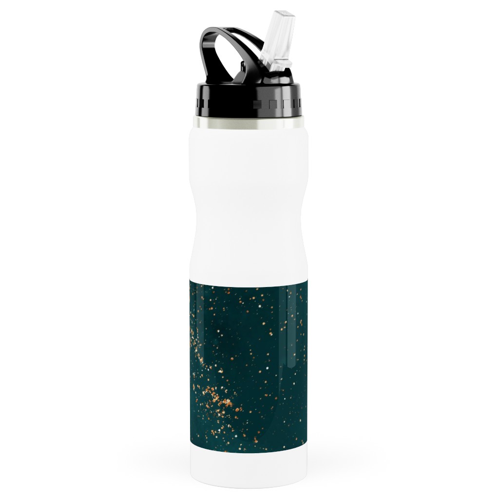 Stardust - Green Stainless Steel Water Bottle with Straw, 25oz, With Straw, Green, Classic Green