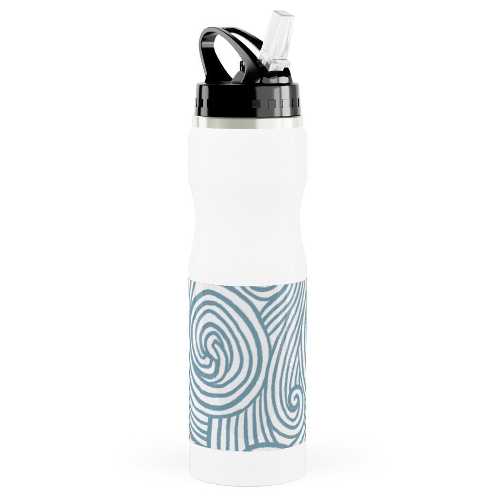 Kahuna Stainless Steel Water Bottle with Straw, 25oz, With Straw, Blue, True Blue