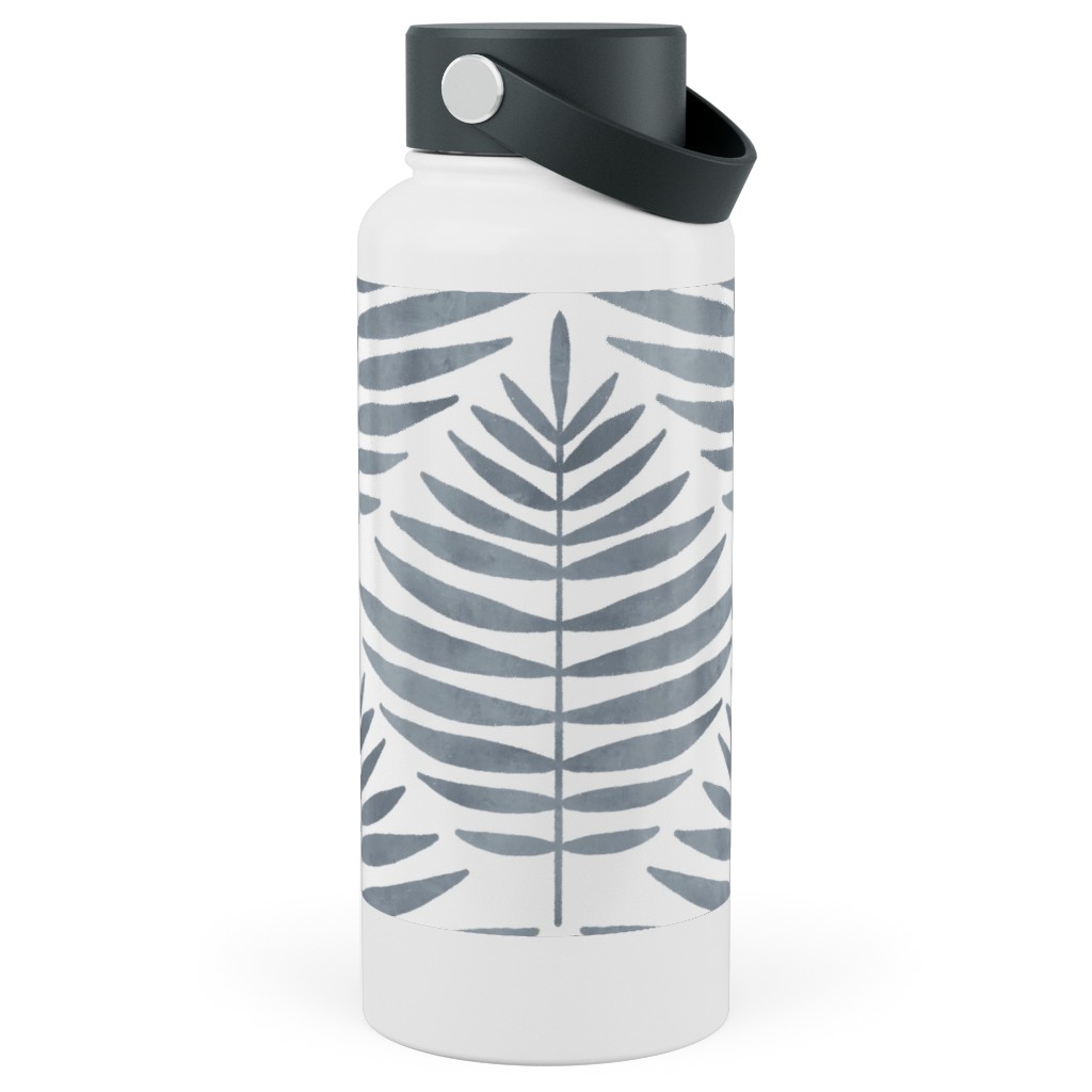 Largo - Gray Stainless Steel Wide Mouth Water Bottle, 30oz, Wide Mouth, Gray, Gray