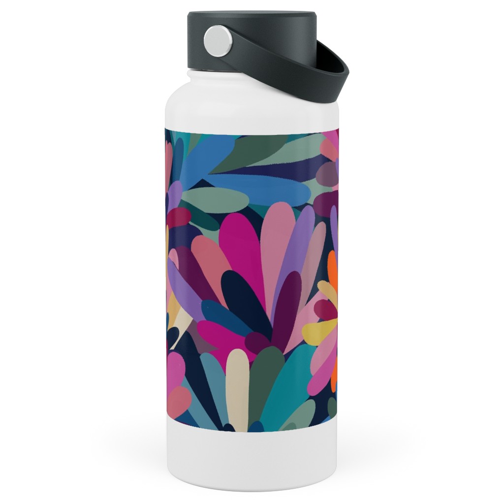 It's a Petal Celebration - Multi Stainless Steel Wide Mouth Water Bottle, 30oz, Wide Mouth, Multicolor