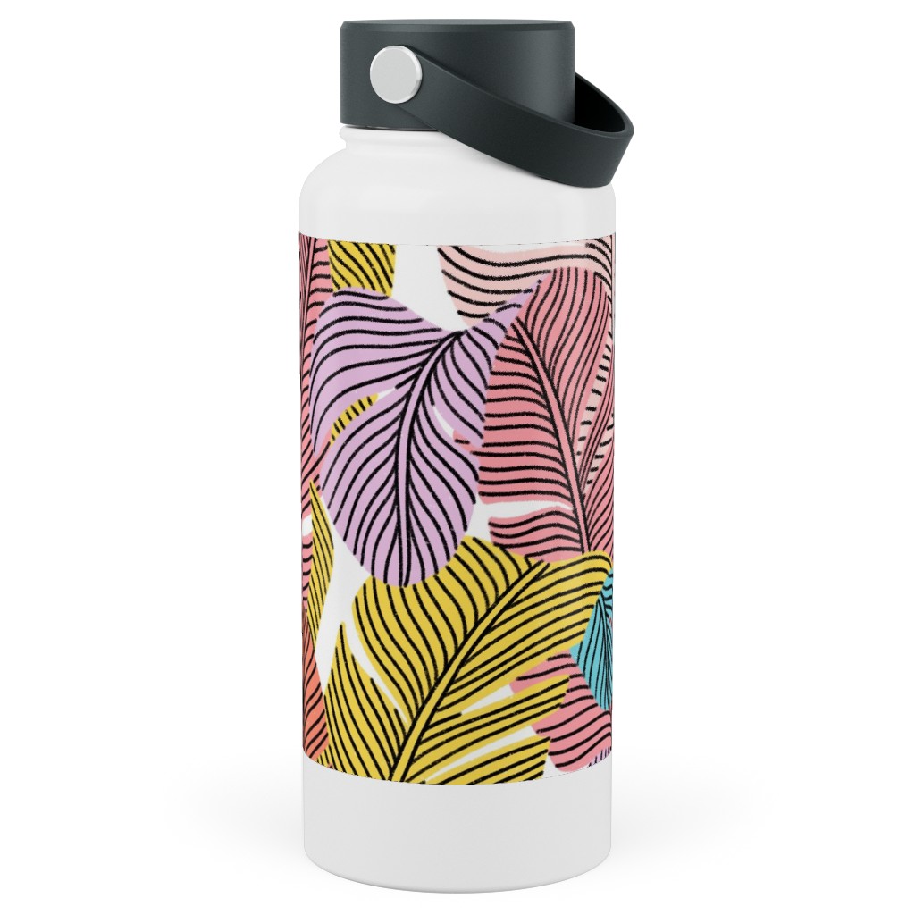 Always on the Bright Side - Multi Stainless Steel Wide Mouth Water Bottle, 30oz, Wide Mouth, Multicolor