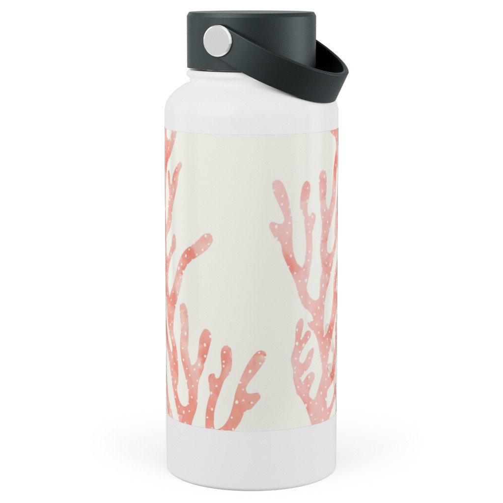 Coral Mermaid Stainless Steel Wide Mouth Water Bottle, 30oz, Wide Mouth, Pink
