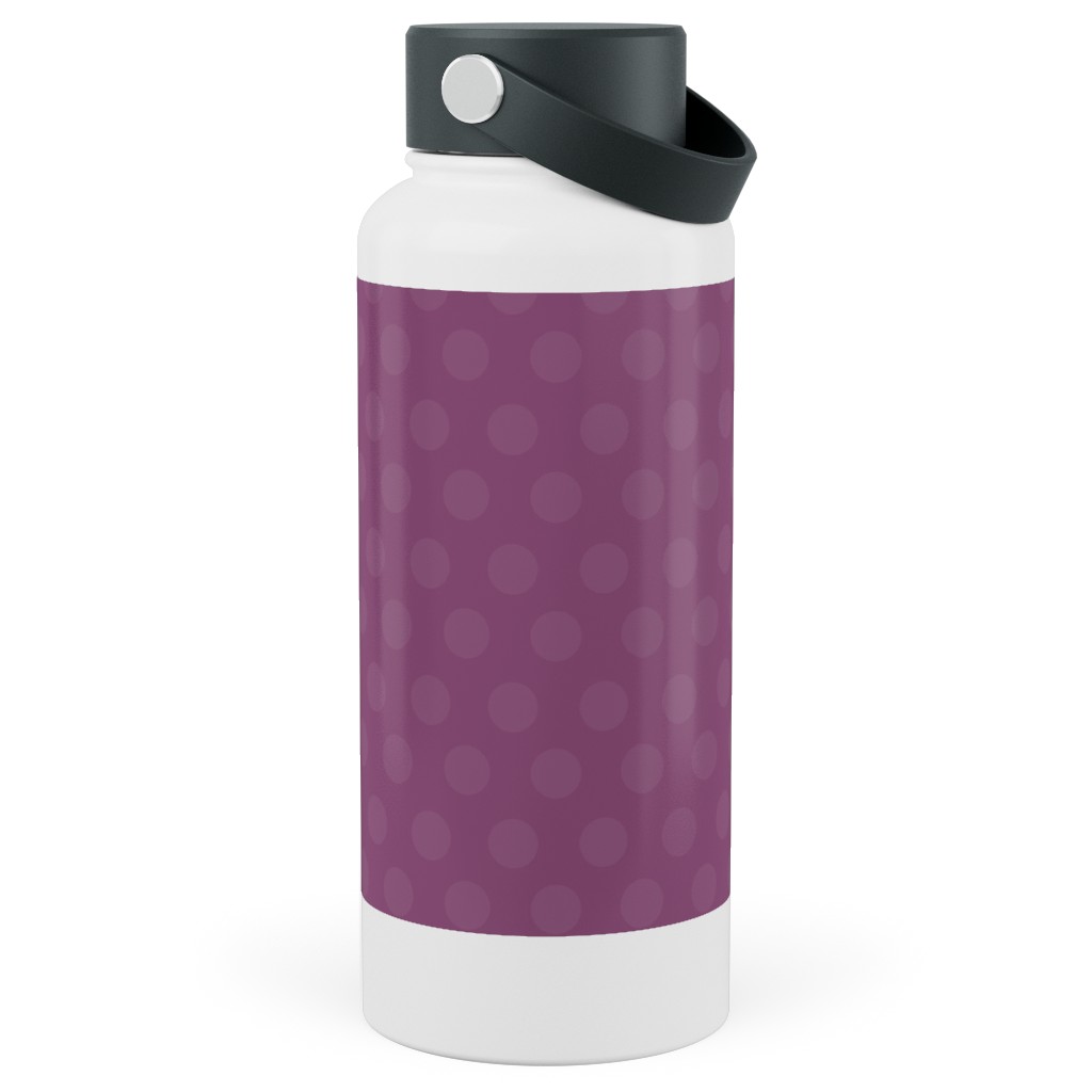 Bubbles - Purple Stainless Steel Wide Mouth Water Bottle, 30oz, Wide Mouth, Purple