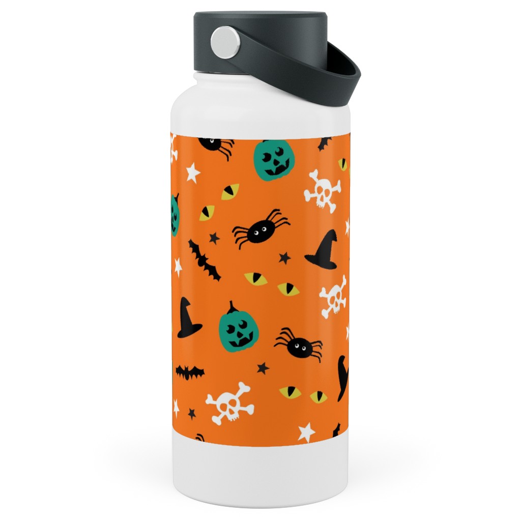 Halloween 2 - Orange Stainless Steel Wide Mouth Water Bottle, 30oz, Wide Mouth, Orange