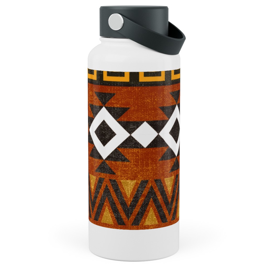 Modern Desert - Rust Stainless Steel Wide Mouth Water Bottle, 30oz, Wide Mouth, Orange, Orange