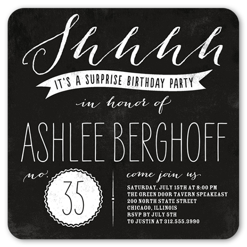 Big Surprise Adult Birthday Invitation Shutterfly