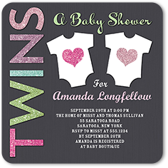 twin baby shower invitations  shutterfly