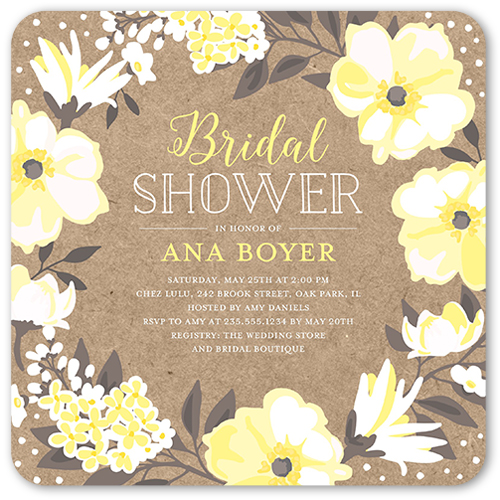 Beautiful Bouquet 5x5 Stationery Bridal Shower Invitations Shutterfly