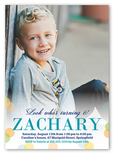Blue Birthday Invitations For Kids
