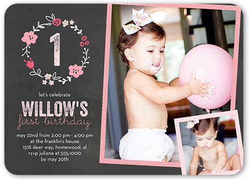 Snow White First Birthday Party Invitation, One, 1st, Digital or Printed