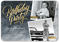 watercolor celebration birthday invitation 5x7 flat