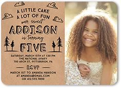 cake and fun birthday invitation 5x7 flat