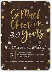 confetti celebration birthday invitation