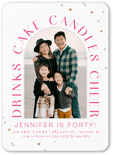 Party Recipe Birthday Invitation, White, 5x7 Flat, Standard Smooth Cardstock, Rounded, White