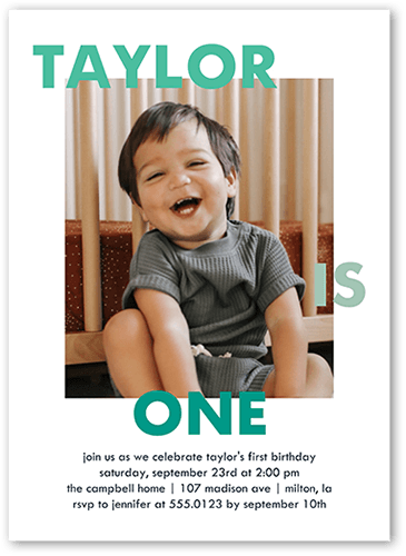 Essential Embellishment Birthday Invitation, White, none, 5x7 Flat, Matte, Signature Smooth Cardstock, Square, White