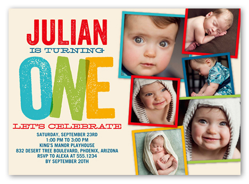 1 Year Old Birthday Invitation Card Sample 10