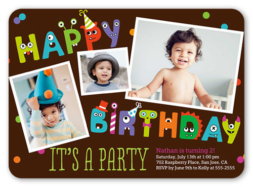 Monster Birthday Invitations Shutterfly