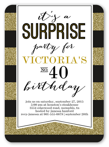 Girl Birthday Surprise Invitations 9