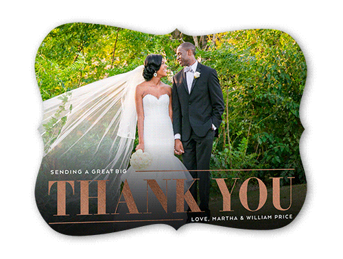 Rose Gold Wedding Thank You Cards