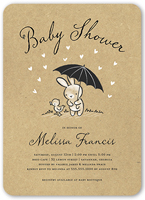 bunny shower baby shower invitation 5x7 flat