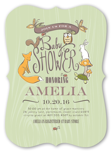 Woodland Party Boy Baby Shower Invitations Shutterfly