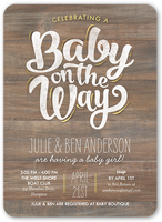 baby on the way baby shower invitation 5x7 flat