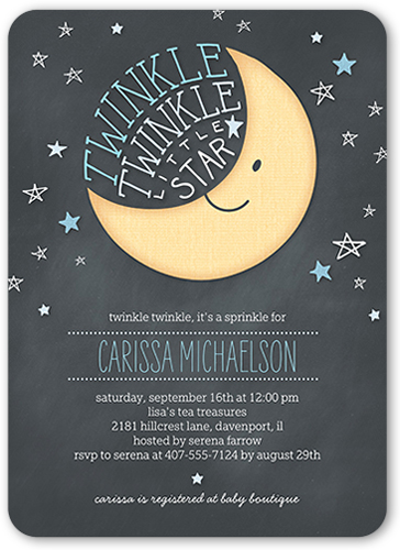 twinkle twinkle little star invitations boy