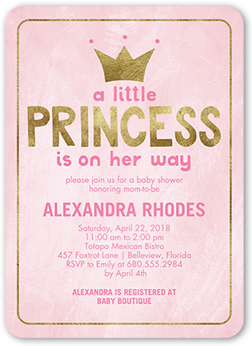 Newborn Princess Custom Baby Shower Invitations Shutterfly