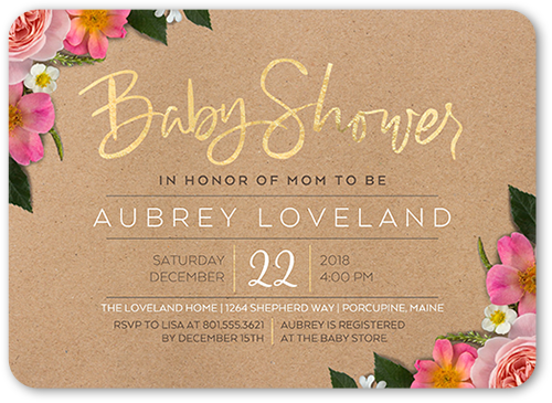 baby party invitation card