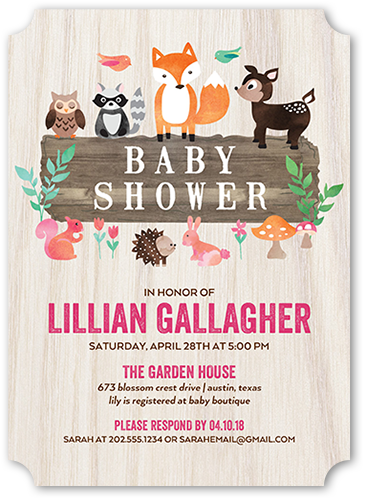 shutterfly baby girl shower invitations