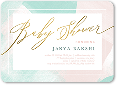 ritzy rain baby shower invitation