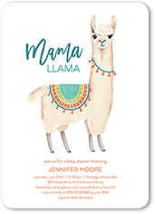 llama baby shower evite