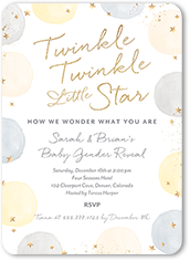 dotted sky baby shower invitation