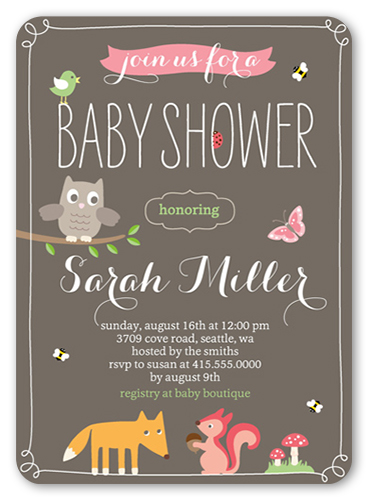 Whimsical Woodlands Baby Shower Invitations Shutterfly