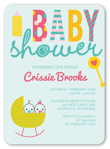 baby shower invitation honoring