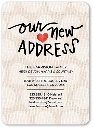 Heart Our Home Moving Announcement, Beige, Matte, Signature Smooth Cardstock, Rounded