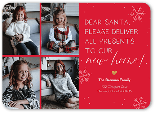 Santa Update Moving Announcement, Rounded Corners