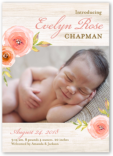 baby name announcement card