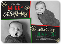 baby announcement and christmas card