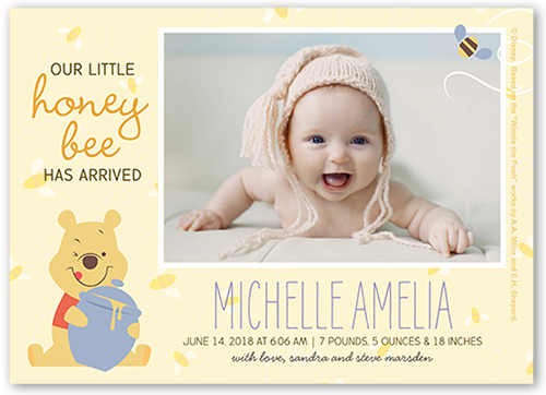winnie the pooh baby announcements