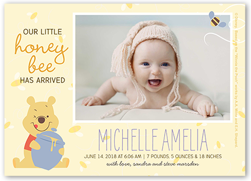 winnie the pooh baby announcement