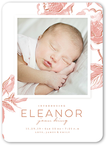 baby name announcement card