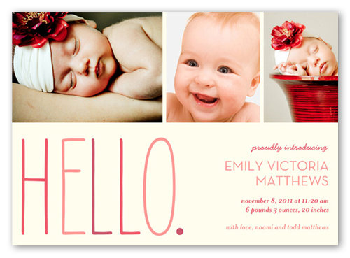 welcome baby girl announcements