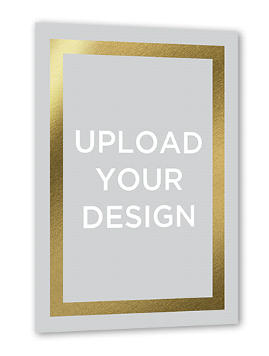 Upload Your Own Foil Design Portrait Baptism Invitation, Gold Foil, Matte, Signature Smooth Cardstock, Square