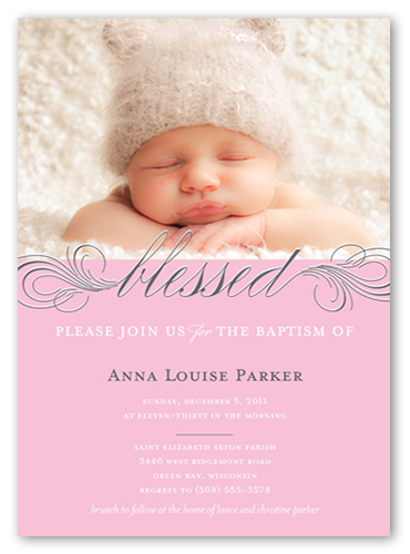 1st birthday and christening invitation