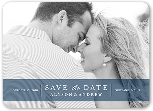Capturing Magic Save The Date, Blue, 5x7 Flat, Matte, Signature Smooth Cardstock, Rounded